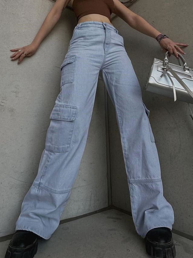 GILIPUR ヴィンテージ ウォッシュ ジーンズ レディース ルーズ ワイドレッグ パンツ